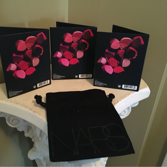 NARS AUDACIOUS LIPSTICK (3) Sample Cards 8 Shades Ea. W/Pouch - NEW! - Picture 3 of 3